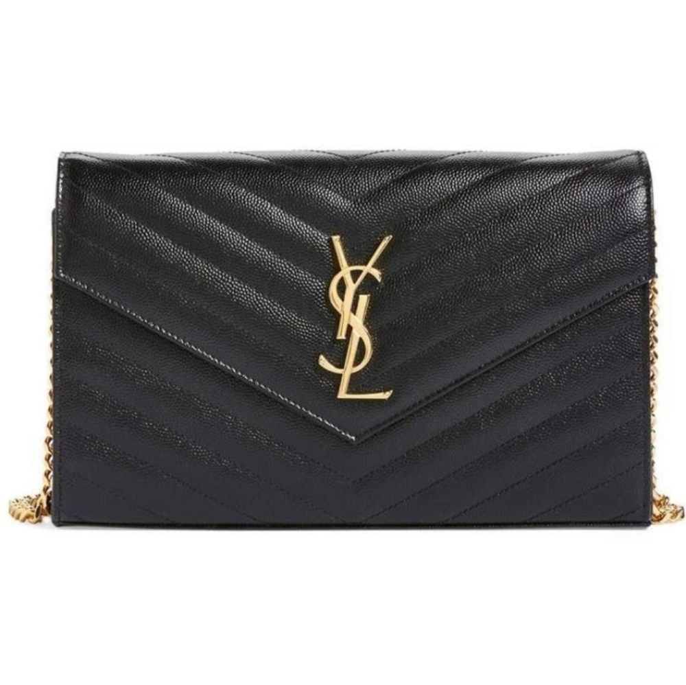 Saint Laurent Leather Wallet on Chain Bag